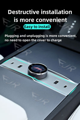 2024 New Knob Gear Shifter Docking Station For Tesla Model 3 Y Center Console 20W - Type C 18W - USB Quick Charger